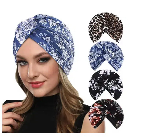 Pre tied headwrap chemo - tied,