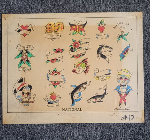 Vintage national tattoo - tattoo, flash