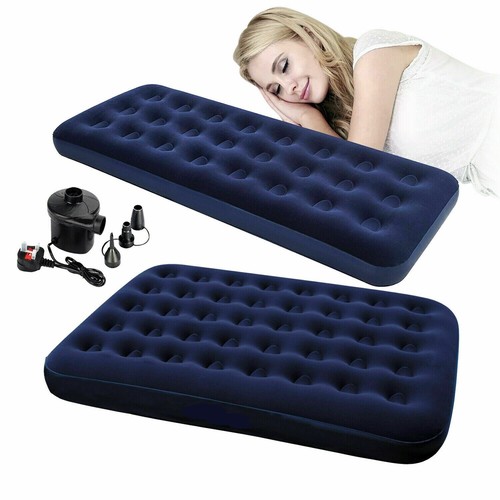 Single double airbed flocked - single/double,