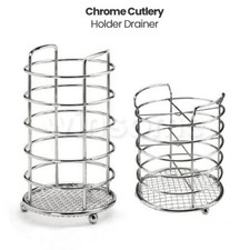 Chrome Cutlery Drainer Utensil