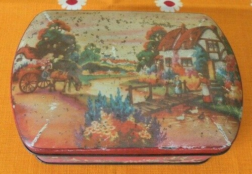 Vintage metal biscuit - vintage,