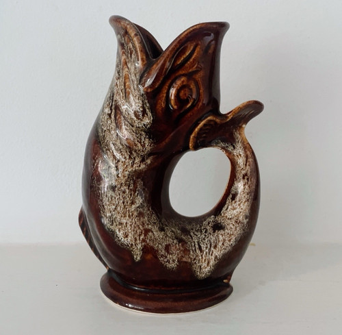 Gurgle jug fishfosters pottery - jug,