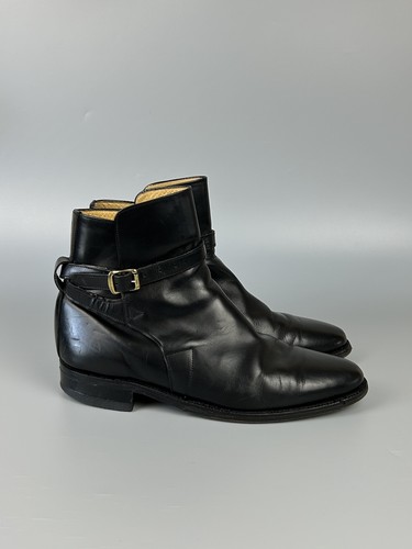 Sanders black leather jodhpur - black,