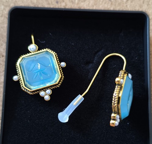 Vintage style square blue - square,