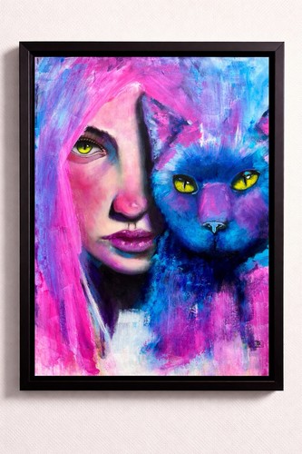 Cats original oil - original, painting