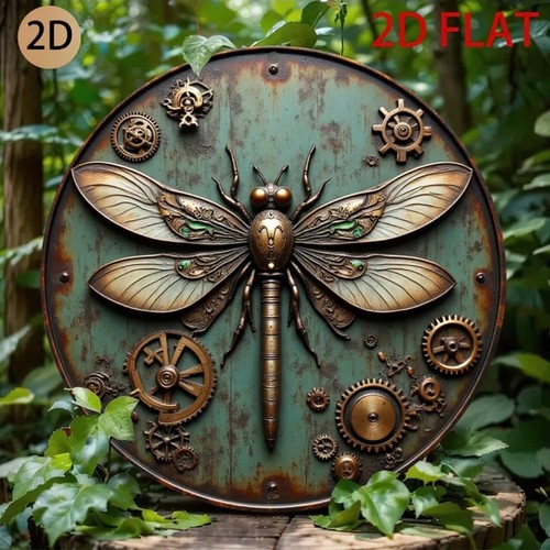 Steampunk dragonfly metal wall - steampunk,