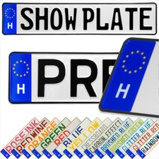 Hungary H EU Badge Magyar Pressed Metal Number Plates Replica Show Trucker Name