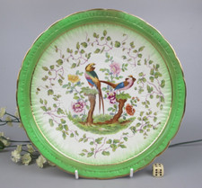 Royal Bonn Franz Anton Mehlem Cabinet Plate. 19THC antique. Exotic Birds 9.5"