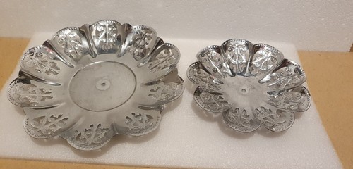 Vintage silver plate trays - silver,