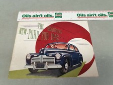 1942 FORD V8 Range Original  Sales Brochure  RARE  Sedan Coupe Convertible Woody
