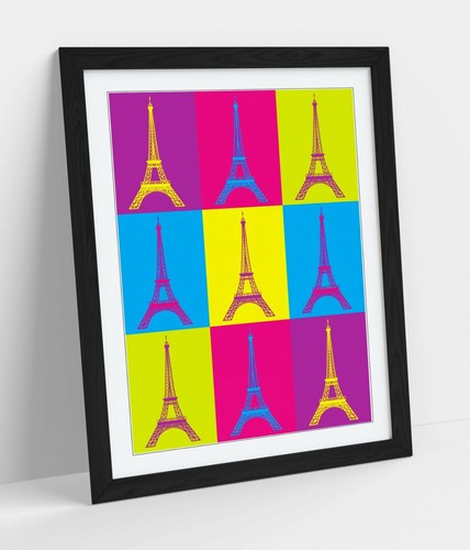 Eiffel tower paris - eiffel, colourful