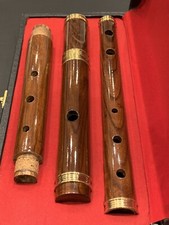 IRISH WOODEN ROSE WOOD "D" FLUTE WITH TUNING SLIDE AND Free CASE, 4 Part, 26"