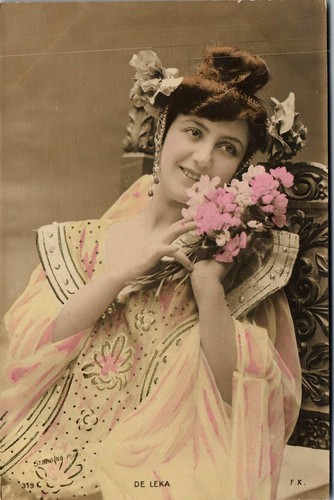 Actress leka old postcard - actress, of