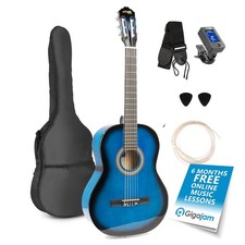 Max Soloart Blue Starter Acoustic Guitar Package - Perfect for Beginners!