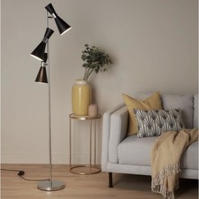 Floor Lamp 3 Light Matt Black