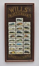 Wills Cigarette Cards - 25 Vintage Cars in Wooden Frame