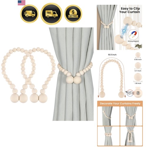 Magnetic curtain tiebacks - magnetic,
