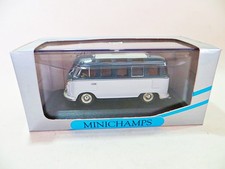MINICHAMPS 430052300 'VW T1 SPLIT SCREEN SAMBA BUS' GREY/BLUE.  1:43. MIB/BOXED