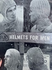 Vtg Patons 1137 P&B Helmets