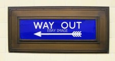PHOTO  SOUTHGATE UNDERGROUND STATION  WAY OUT SIGN