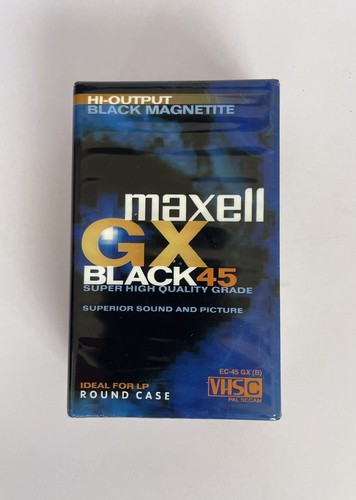 Maxell black45 vhs tape - c,