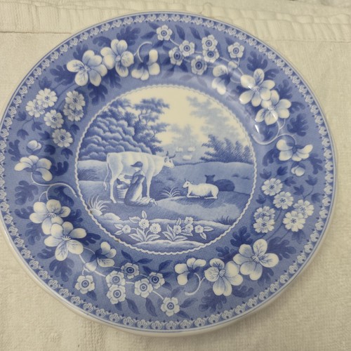 Spode blue white - spode, plate