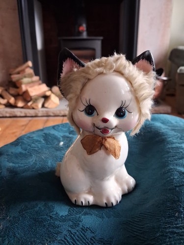 1960s 70s vintage cat money - vintage,