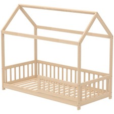 HOMCOM House-Shaped Kids Bed