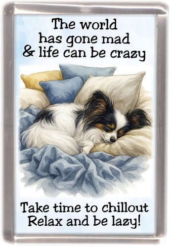 Papillon butterfly dog fridge - butterfly,