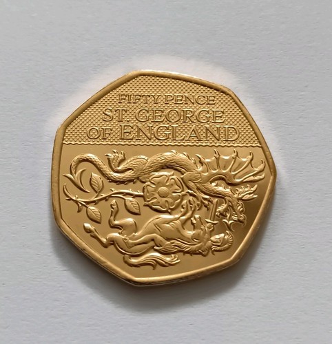 24ct gold plateded 50p coin - 50p,