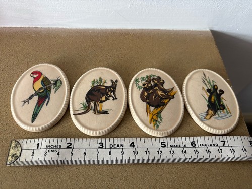 Vintage ceramic finger plates - vintage,