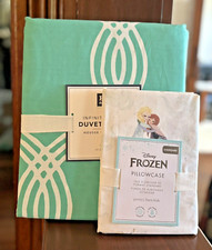 Disney Pottery Barn Frozen pillowcase princess Elsa + Duvet holiday gift SET 2 -