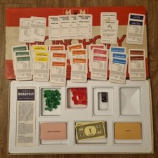 Monopoly Property Board Game by Waddingtons Vintage 1972 Edition Complete