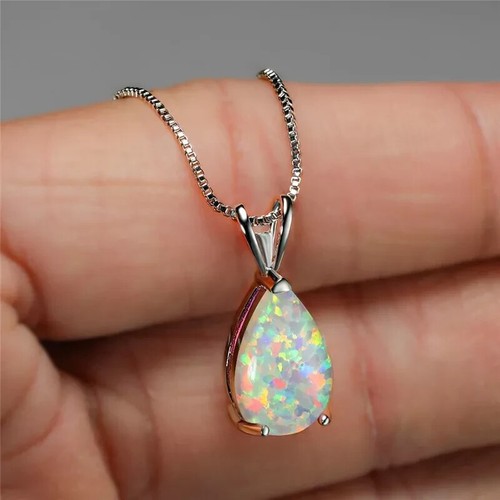 New rainbow fire opal teardrop - fire,