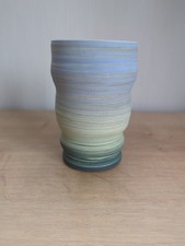 Hand Made Pottery Vase 13cm Tall 8cm Diameter 
