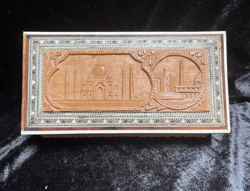 Vintage taj mahal carved - vintage, wood