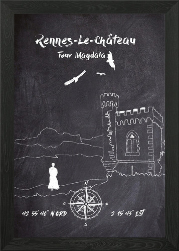 Rennes chateau framed wall - rennes,
