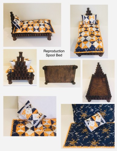 Antique reproduction spool bed - reproduction,