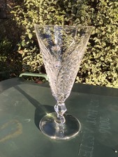 WATERFORD CRYSTAL DUNMORE 6¼" CHAMPAGNE FLUTE/ GLASSES SIGNED/VINTAGE (11190)
