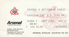 TICKET: Arsenal v Nottingham