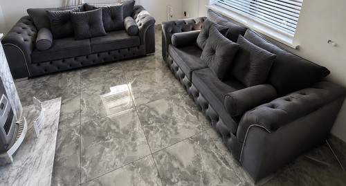 Charcoal chesterfield plush - chesterfield,