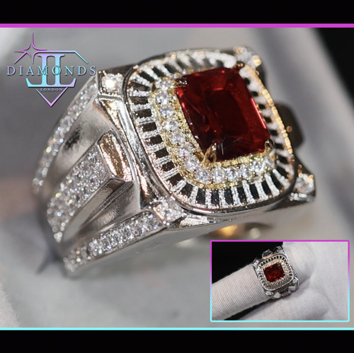 Simulated diamond ring mens - diamond,