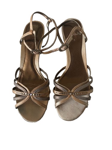 Gold diamanté strappy ladies - gold,