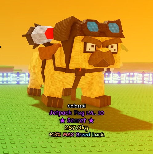 Colossal jetpack pug catch - pug,