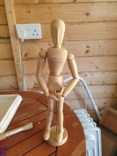 Flexible Wooden Mannequin Doll Painting Art Fashion 12" Figure  VGC