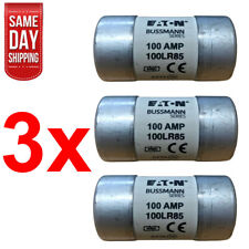 3x Eaton 100LR85 Bussmann Mains House Service Cut Out Fuse 100 Amp MF 100A