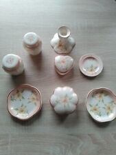 Royal Worcester "Palissy" Small Trinket And Candle Set 8 Items