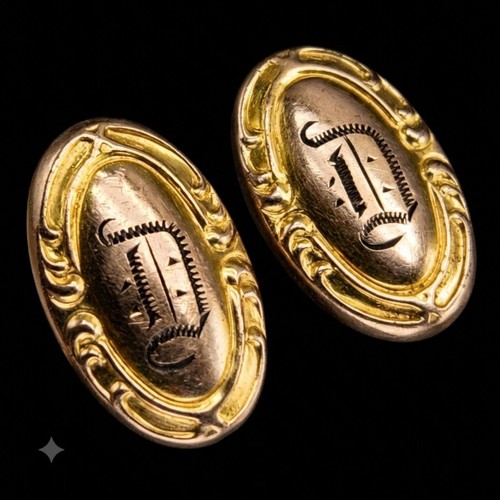 Antique victorian cufflinks - d,