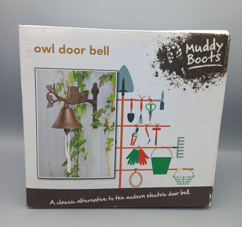 Brass owl door bell - brass,