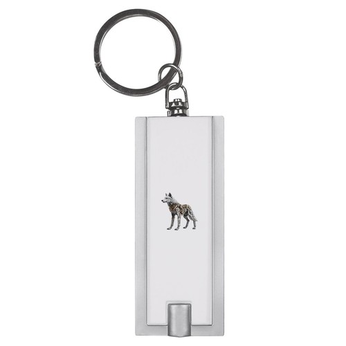 Clockwork wolf led keyring - 'clockwork,